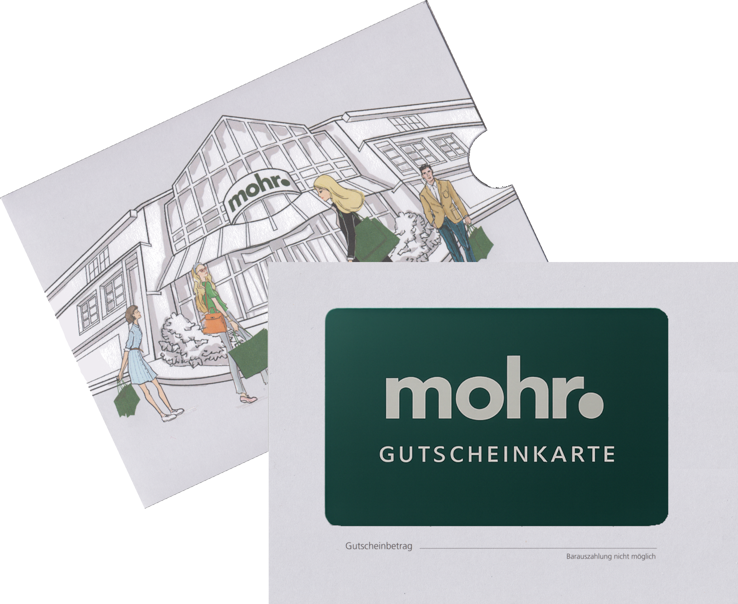 mohr. Gutscheinkarte im Folder